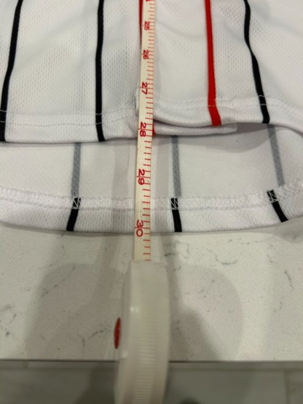 Marvel Spider‑Man Jersey Large White Pinstripe Button‑Up Red Graphic Shirt - Picture 11 of 11